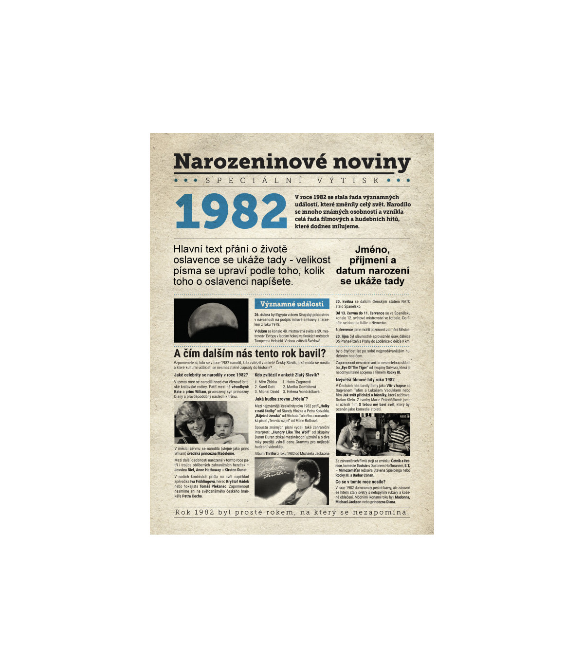 Narozeninové noviny 1982