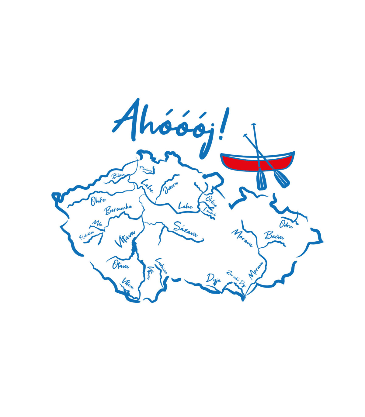 Vodácké tričko Ahoooj!