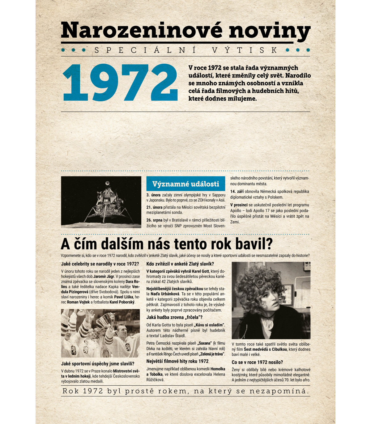 Narozeninové noviny 1972