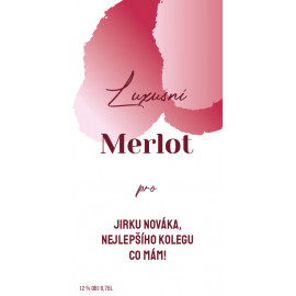 Dárkové víno Merlot s originální etiketou