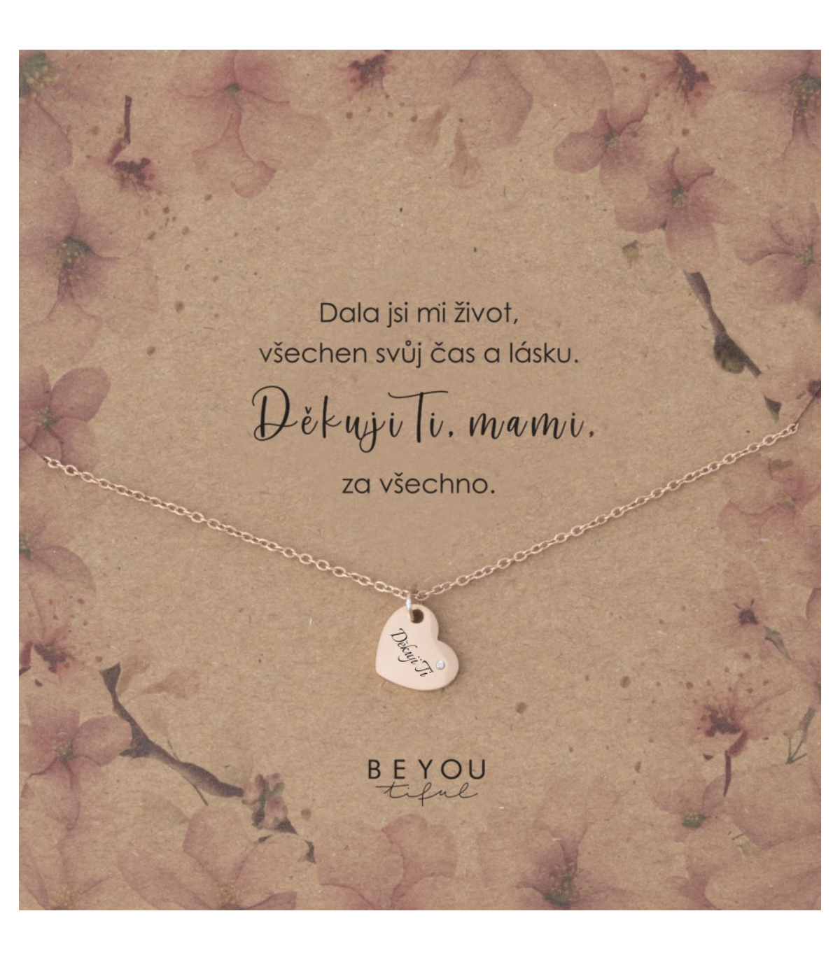 Řežízek s přívěškem "Děkuji ti, mami"