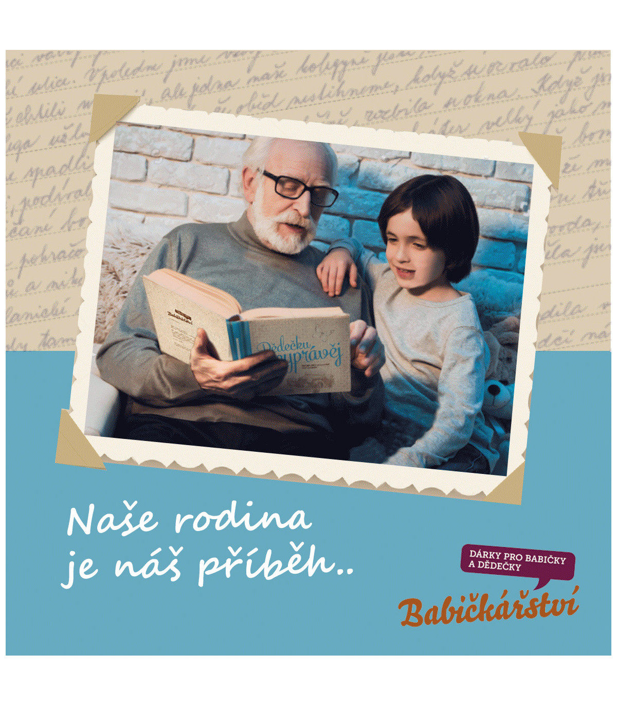 Dědečku, vyprávěj, kniha pro uchování vzpomínek | Originální dárek pro dědečka