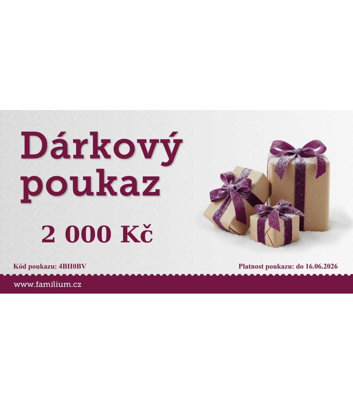 Dárkový poukaz 2 000 Kč