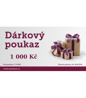Dárkový poukaz  1 000 Kč