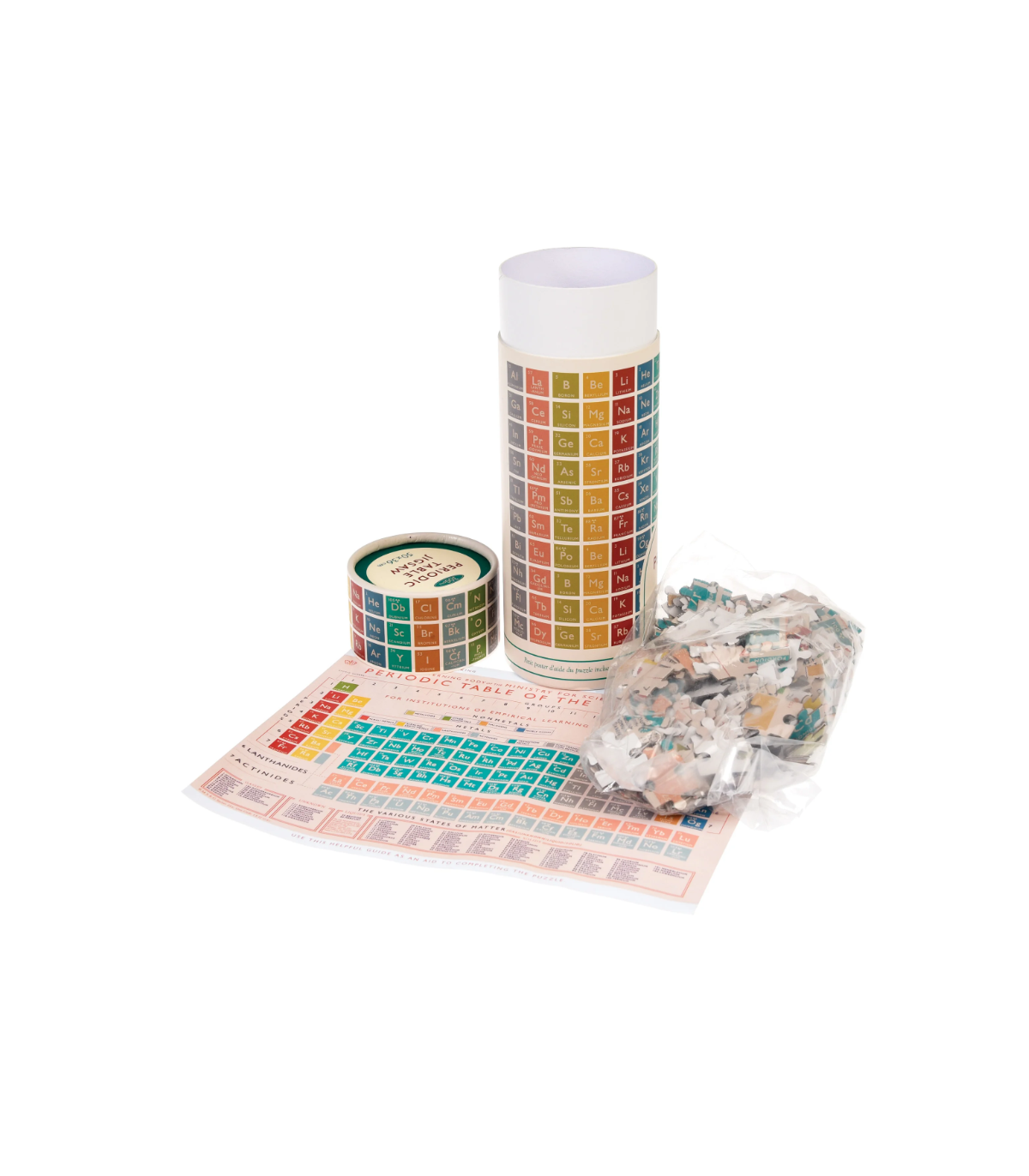 Puzzle v tubusu - periodická tabulka
