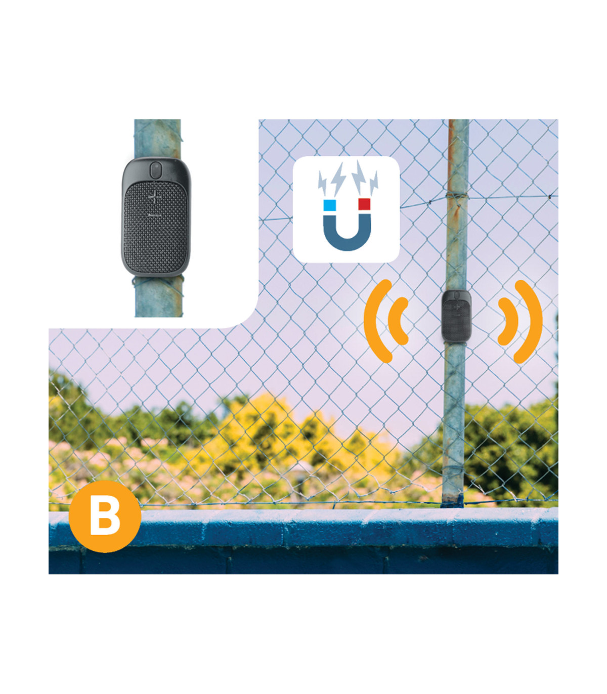Bluetooth reproduktor/handsfree s magnetem nebo klipem