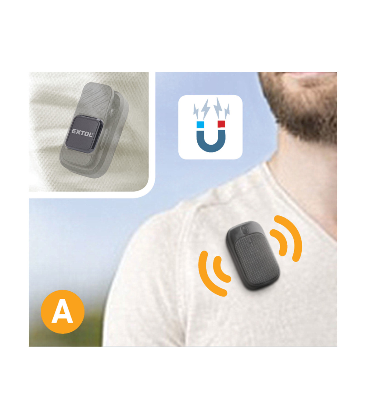 Bluetooth reproduktor/handsfree s magnetem nebo klipem