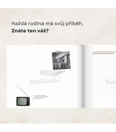 Dědečku, vyprávěj, kniha pro uchování vzpomínek | Originální dárek pro dědečka