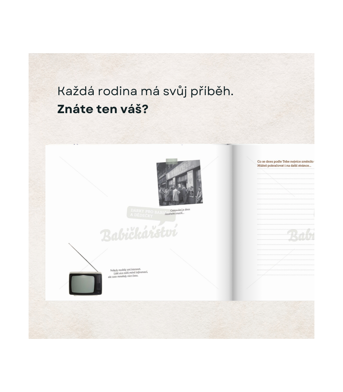 Dědečku, vyprávěj, kniha pro uchování vzpomínek | Originální dárek pro dědečka