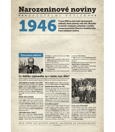 Narozeninové noviny 1990| Originální dárky s věnováním