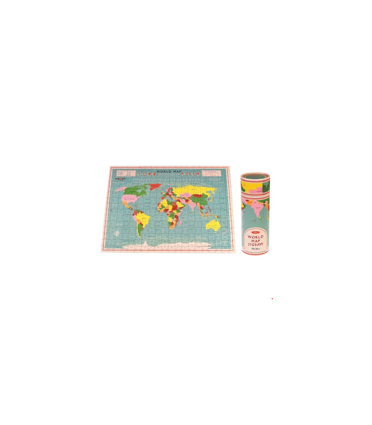 Puzzle mapa světa v tubusu
