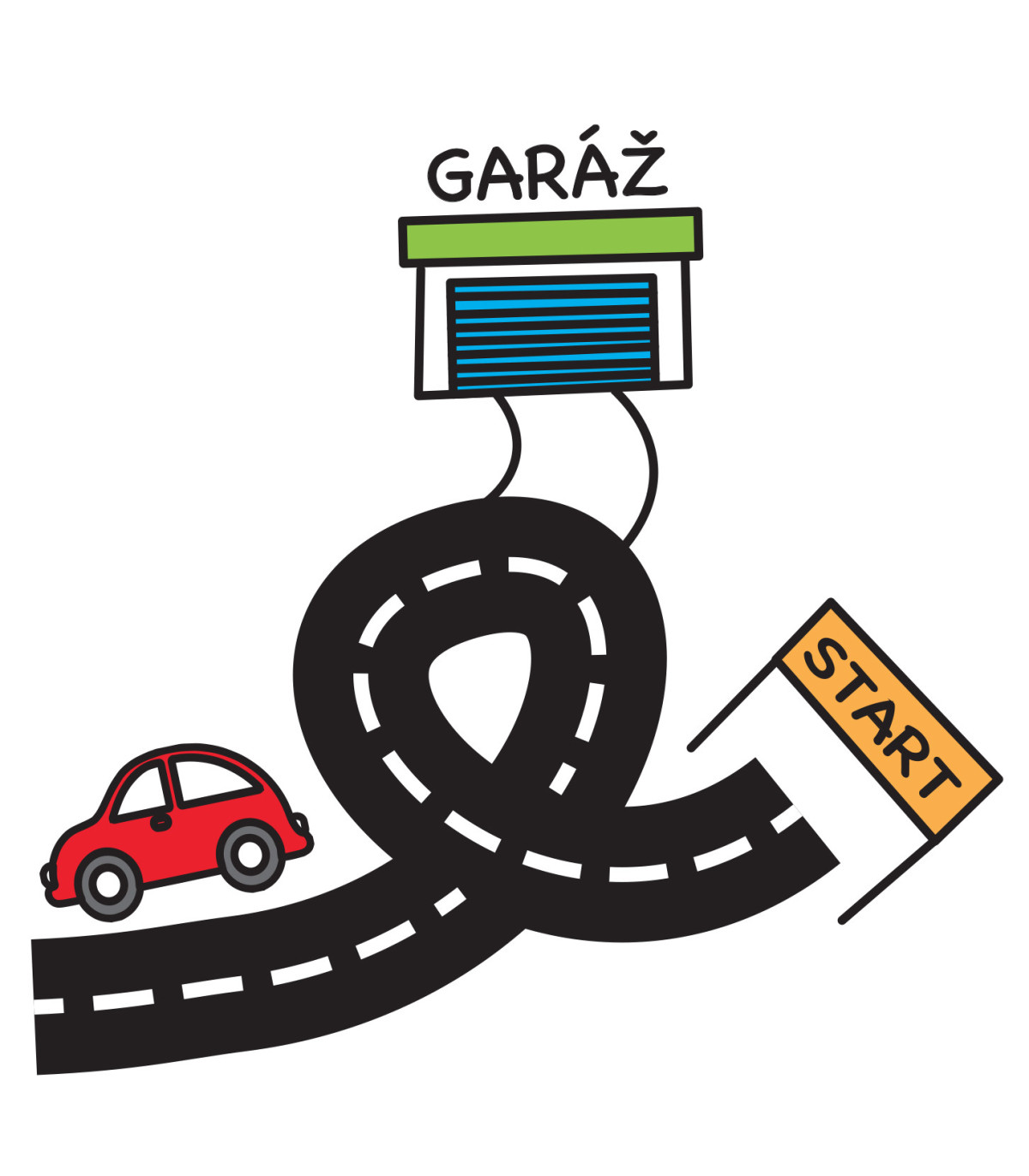 Tričko pro malé závodníky, autodráha